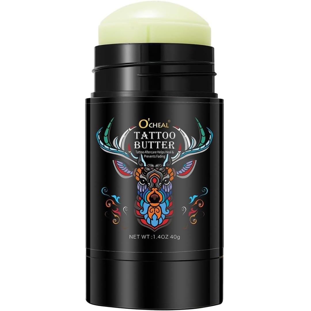 NIKITA.VIVI Tattoo Aftercare Butter Tattoo Balm Cream 40G | Moisturizer Hydrates New Tattoos, Revives Old Tattoos | Daily Tattoo Healing Brightener Tattoo Lotion Color Enhancement & Brightener Balm