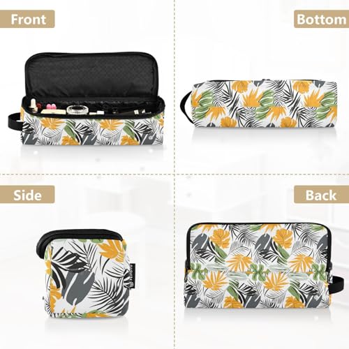 Bolsa para herramientas de cabello con plantas tropicales y hojas, resistente al calor, ideal para planchas, rizadores y organizador de viaje miniatura 5