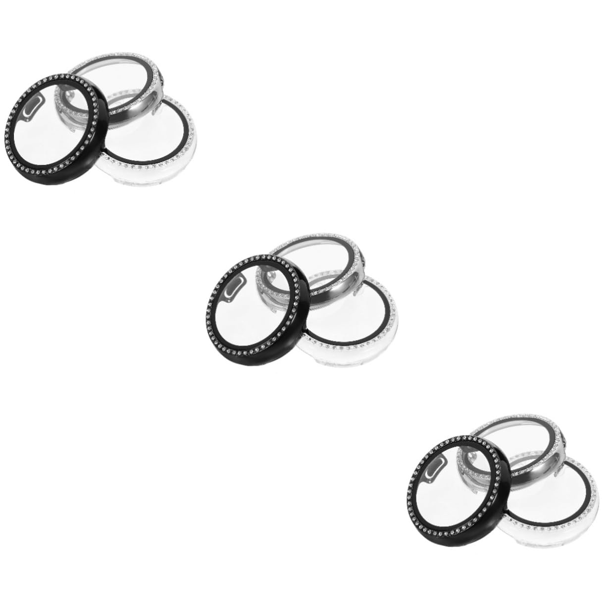 OSALADI 9pezzi Custodia Protettiva Per Orologio Cover Trasparente Nera Per Watch Protezione Completa Per Schermo e Leggera e Resistente Agli Urti