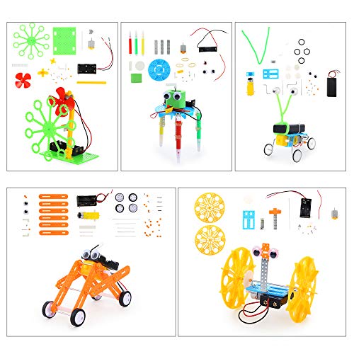 Sntieecr 5 Set Robotic Science Kits, DIY STEM Science Assembly Kit, Educational Robot Learning Kits Set for Kids Science Projects - Thumbnail 7
