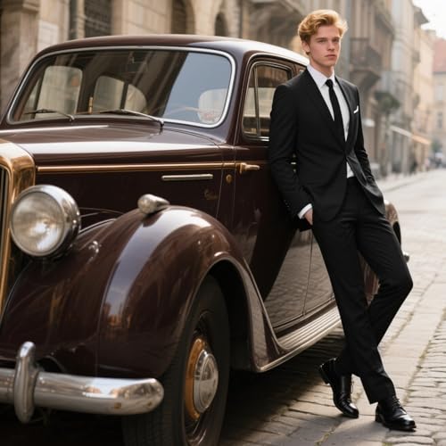 Mens Suits Regular Fit 3 Piece Tuxedo Blazer Jacket Vest Pants Formal Suit Set for Men Wedding Prom Casual3