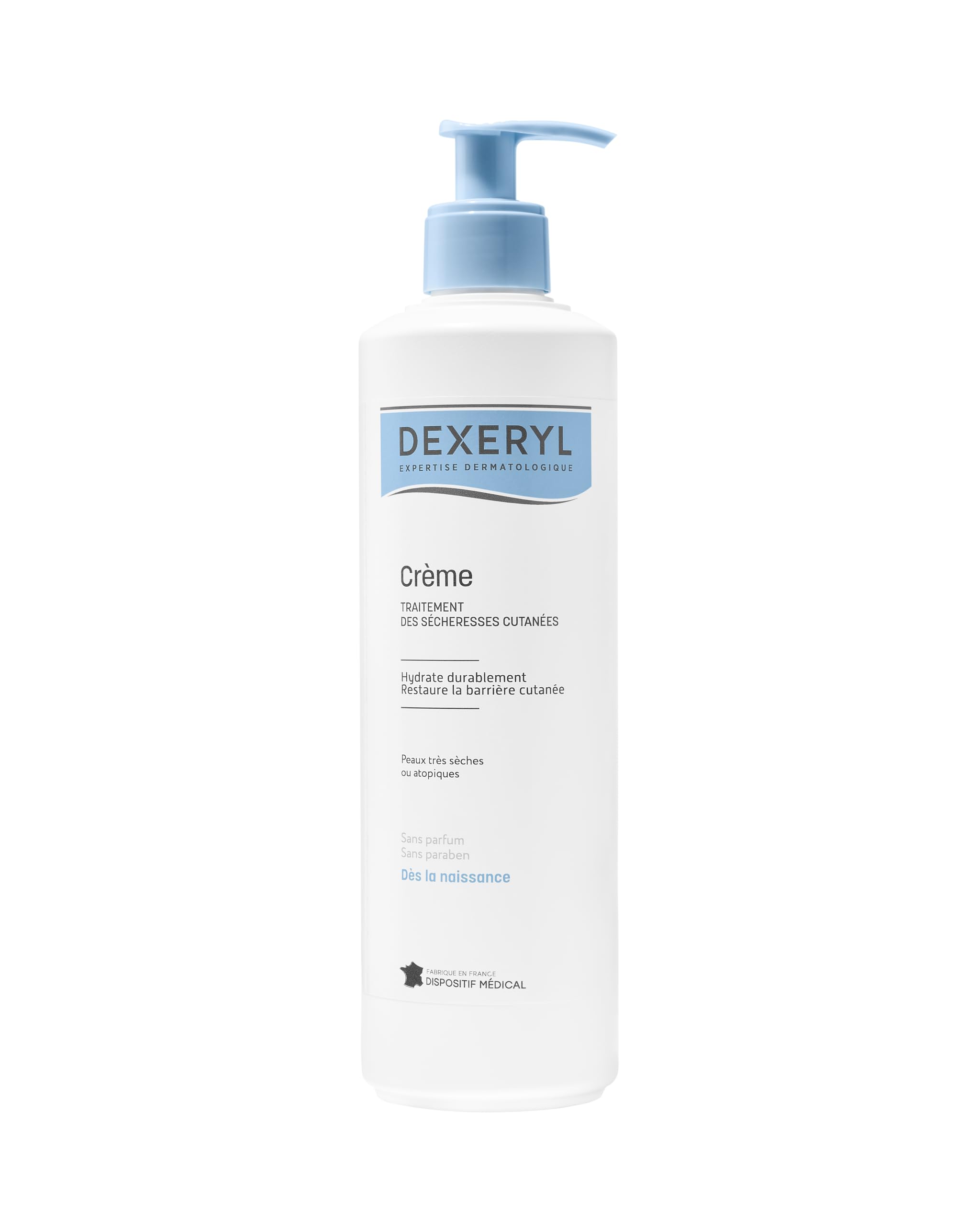 DEXERYL - Crème Émolliente Corps - Dispositif Médical - Hydrate & Restaure la Barrière Cutanée dès la naissance - Peaux Très Sèches ou Atopiques - Sans Parfum, Sans Paraben - Eczéma, Psoriasis - 500 g