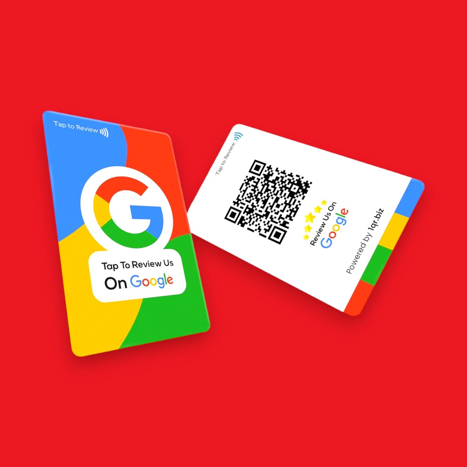 SCAN MEReview Us On Google Tap Card | QR Code + NFC | 2 Pack | Ready To Be Activated Instantly With Your Google Review URL | Version 2.0