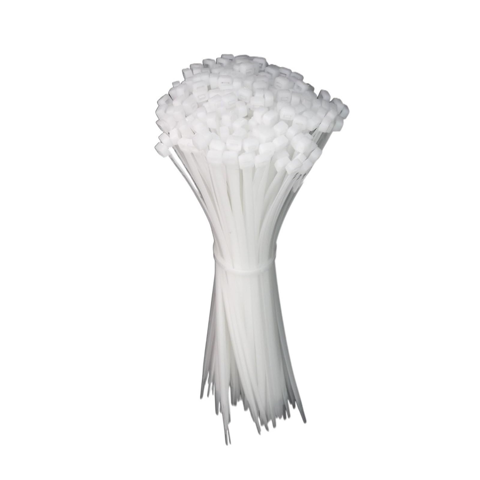 Nylon Cable Tie Buckle， Self-Locking Nylon Cable Ties 100 pcs White Multiple Sizes(3x200)