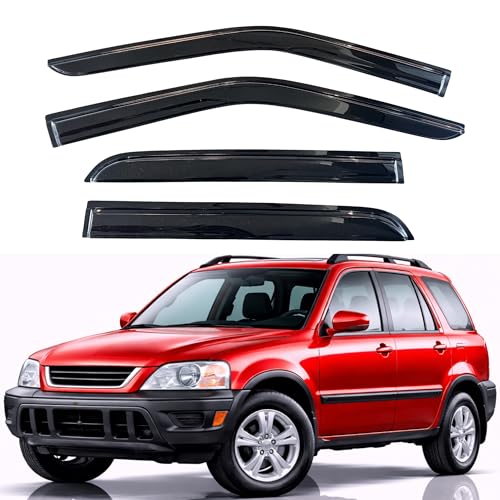 Image of KPY Rain Guards Fit for 1997-2001 Honda CRV, Out-Channel Window Visors Vent Wind Deflectors 4PC, Car Accessories for 97-01 CR-V