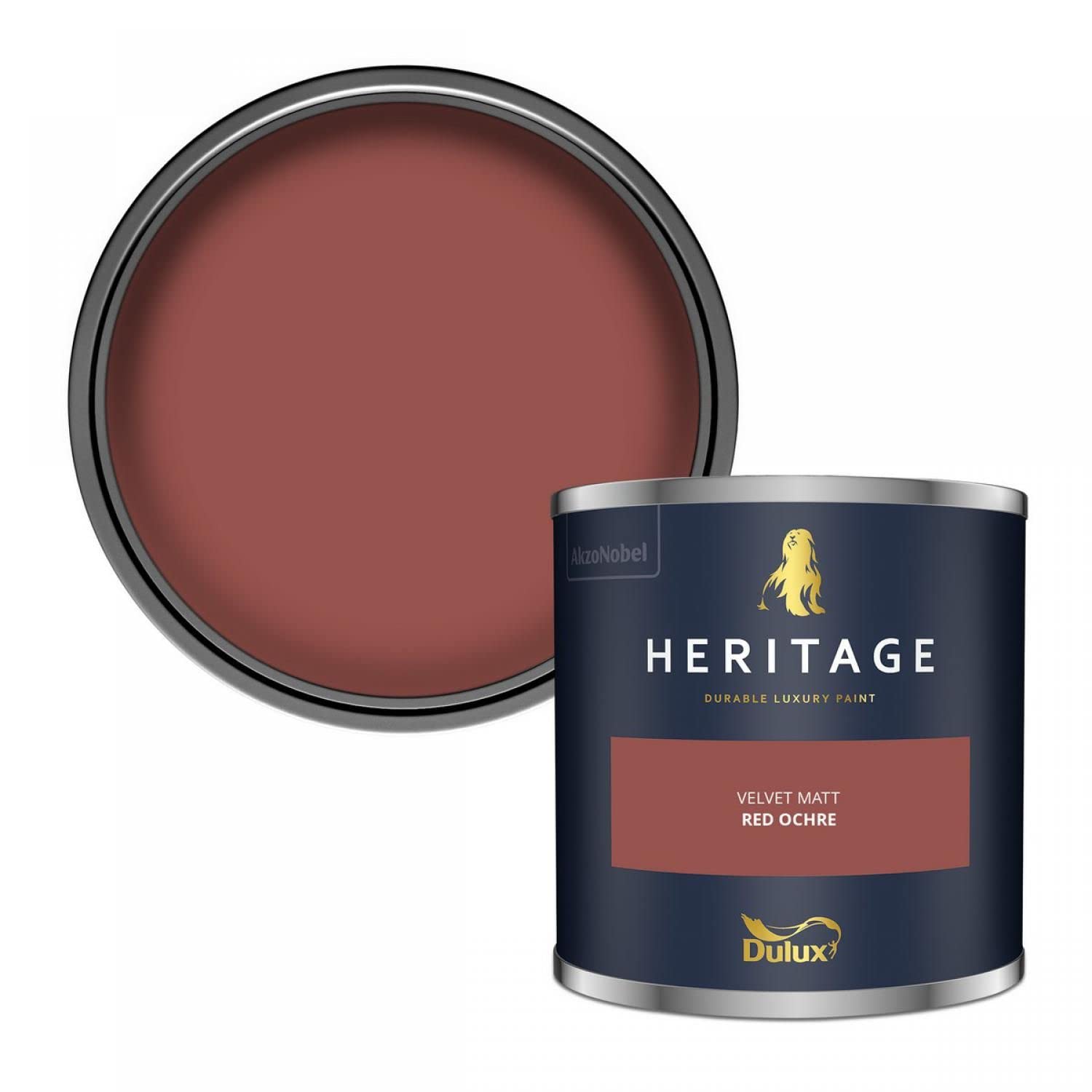 Dulux Trade Heritage Velvet Matt Emulsion Red Ochre - 1ltr