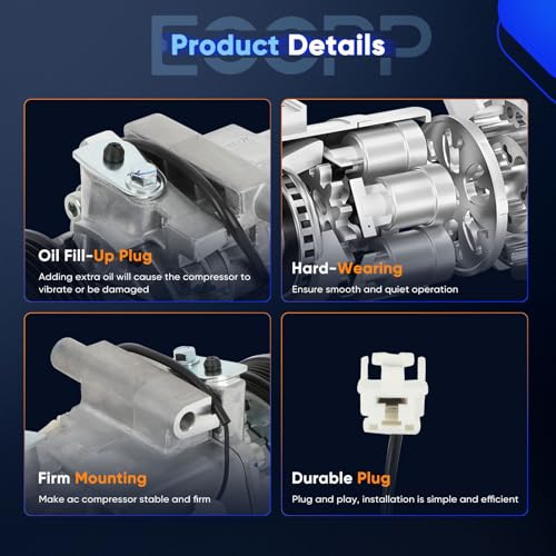 Image of ECCPP AC Compressor 2004-2009 Fit for Mazda 3 2.0L 2006-2010 for Mazda 5 2.3L Fast Cooling A /C Compressor with Clutch