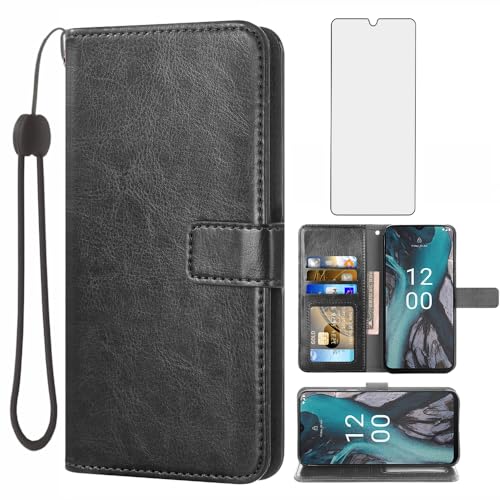 Coque Nokia C22 rabat cuir pour éviter les rayures d'écran et bris de glace