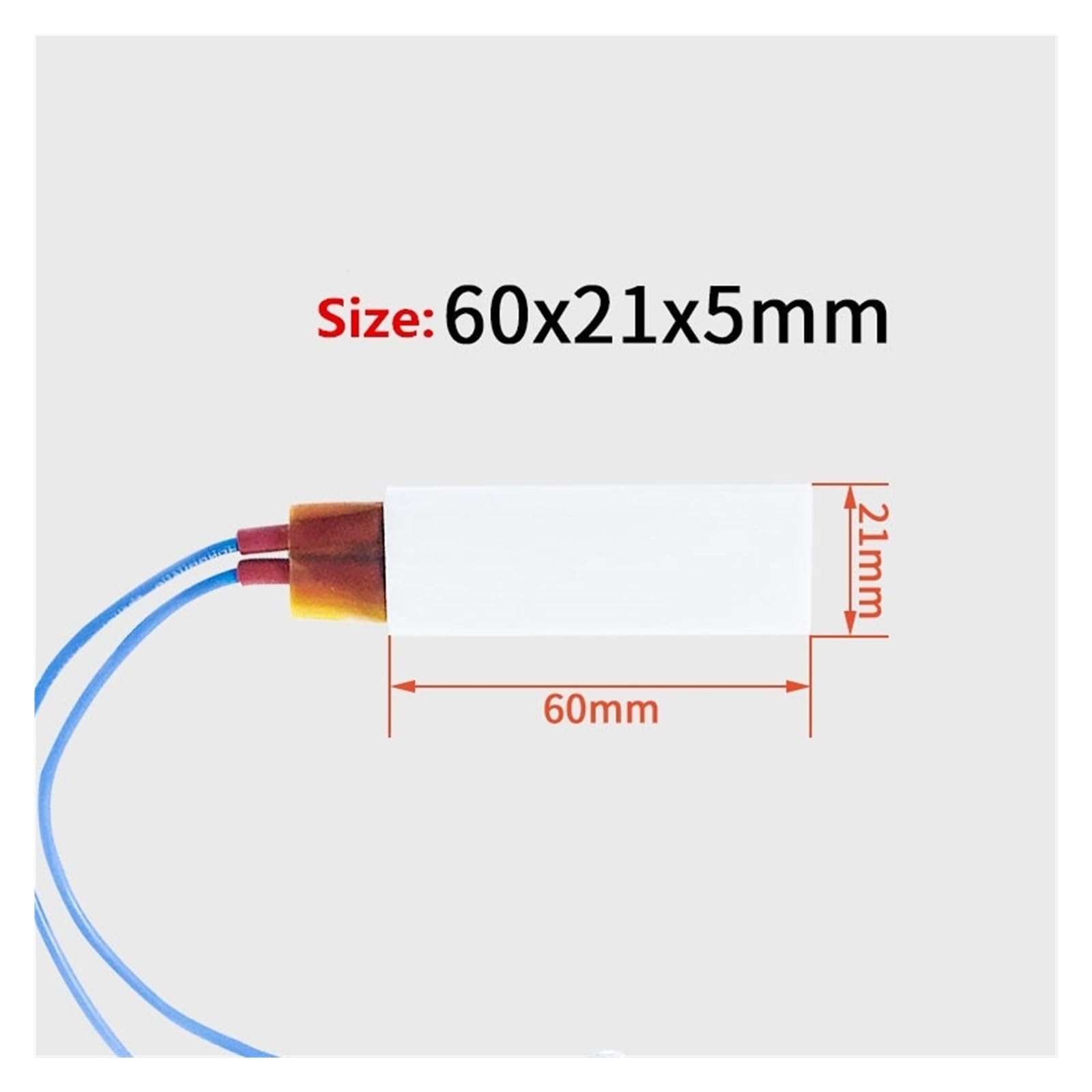 Element grzejny PTC 1 szt. 220 V Stała temperatura Grzałka z aluminiową powłoką 60 * 21 mm(220V 170C 90W)