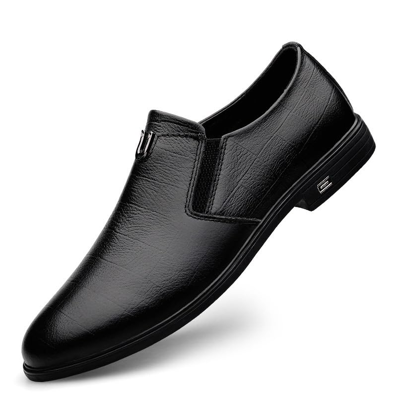 Men's Comfort Hand Stitched Business Formal Derby Shoes Slip On Pointed Toe Derbys Classic Formal Dress Shoes Non-Slip Softsole Walking Oxford Shoes2