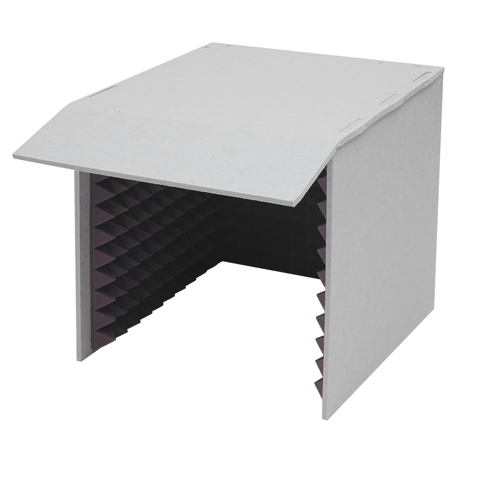 OUKANING Tragbare Schallschutz Box 60cm, faltbar für Home-Studio, Podcast | Faltbare Schallschutzhaube mit Akustikschaum. für Podcast, Gesang, Studio. Leicht & kompakt