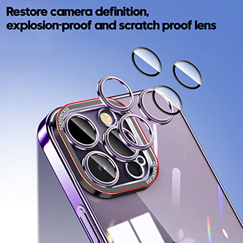 Coque antichoc transparente pour iPhone 13 Pro avec protection objectif verre - 5