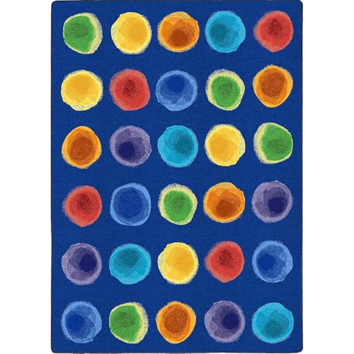 Joy Carpets Watercolor Spots 7'8" x 10'9" Area Rug in