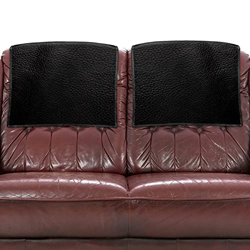 2 Pcs Leather Recliner Chair Headrest Cover Faux Leather Furniture Protectors Chair Cover Sofa Cover Recliner Cover Sofa Slipcover Loveseat Theater Seat Cover Recliner Slipcovers For Home (Black) #TOP21