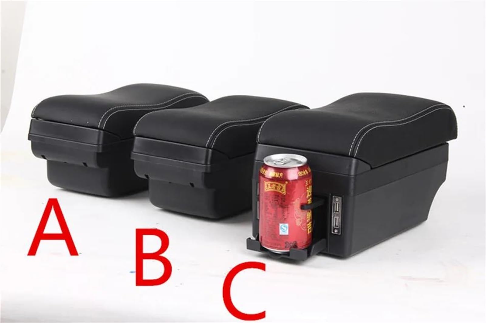 Scatola Bracciolo Auto Parti Interne Portaoggetti Centrale Con USB Per Bora Per Golf 4 Consolle centrale(B brown 3USB)
