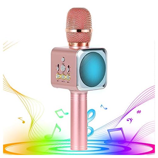Bluetooth karaoke-mikrofon Xpassion bärbar trådlös dynamisk mikrofon och högtalare, perfekt för musik, lyssna och sjunga, kompatibel med Android, IOS, PC och app