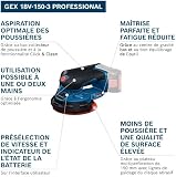 Bosch Professional 18V System ponceuse excentrique sans-fil GEX 18V-150-3 (avec 1 disque abrasif, 1 boîtier collecteur de poussière, 1 capot de protection, L-BOXX 162, sans batterie ni chargeur) - 2