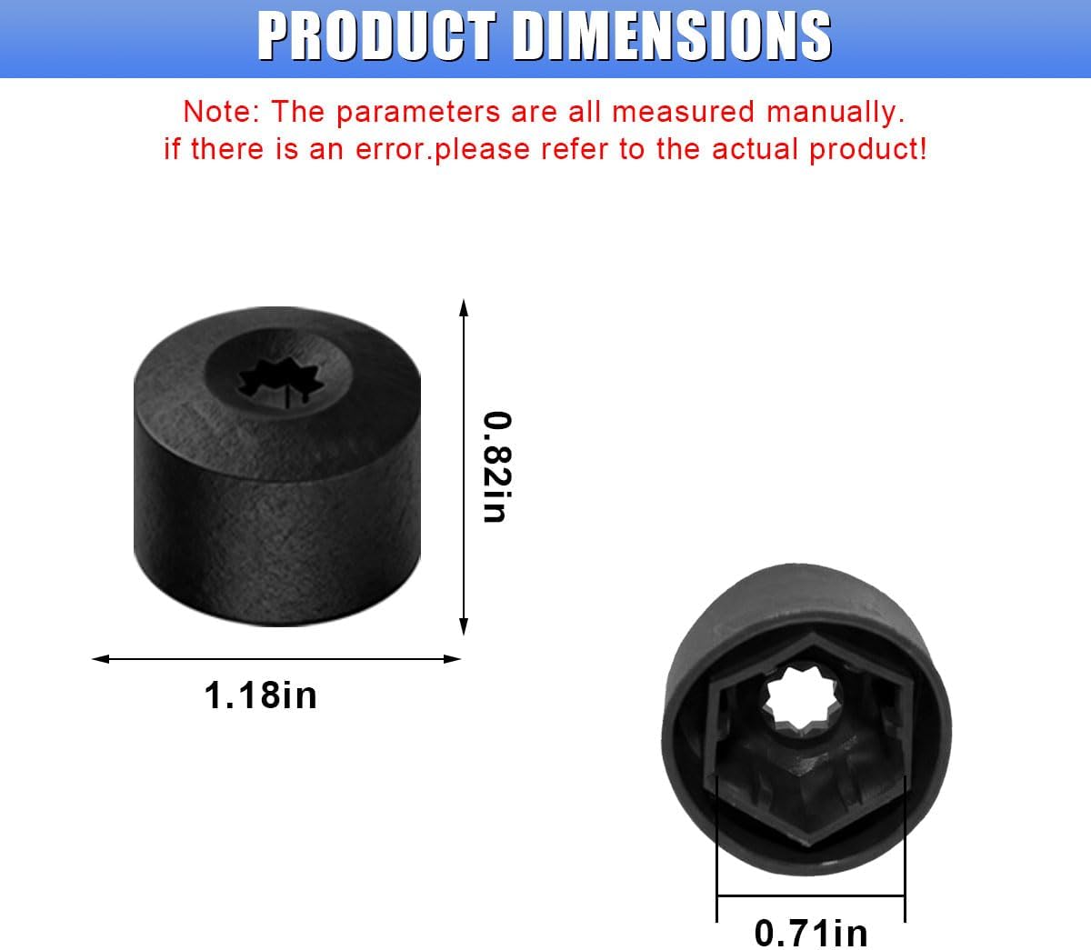 20PCS 17MM Car Wheel Lug Nut Covers, Car Tire Bolt Caps with Removal Tool, Replace for 1K0 601 173, Universal Wheel Center Bolt Caps (Black)