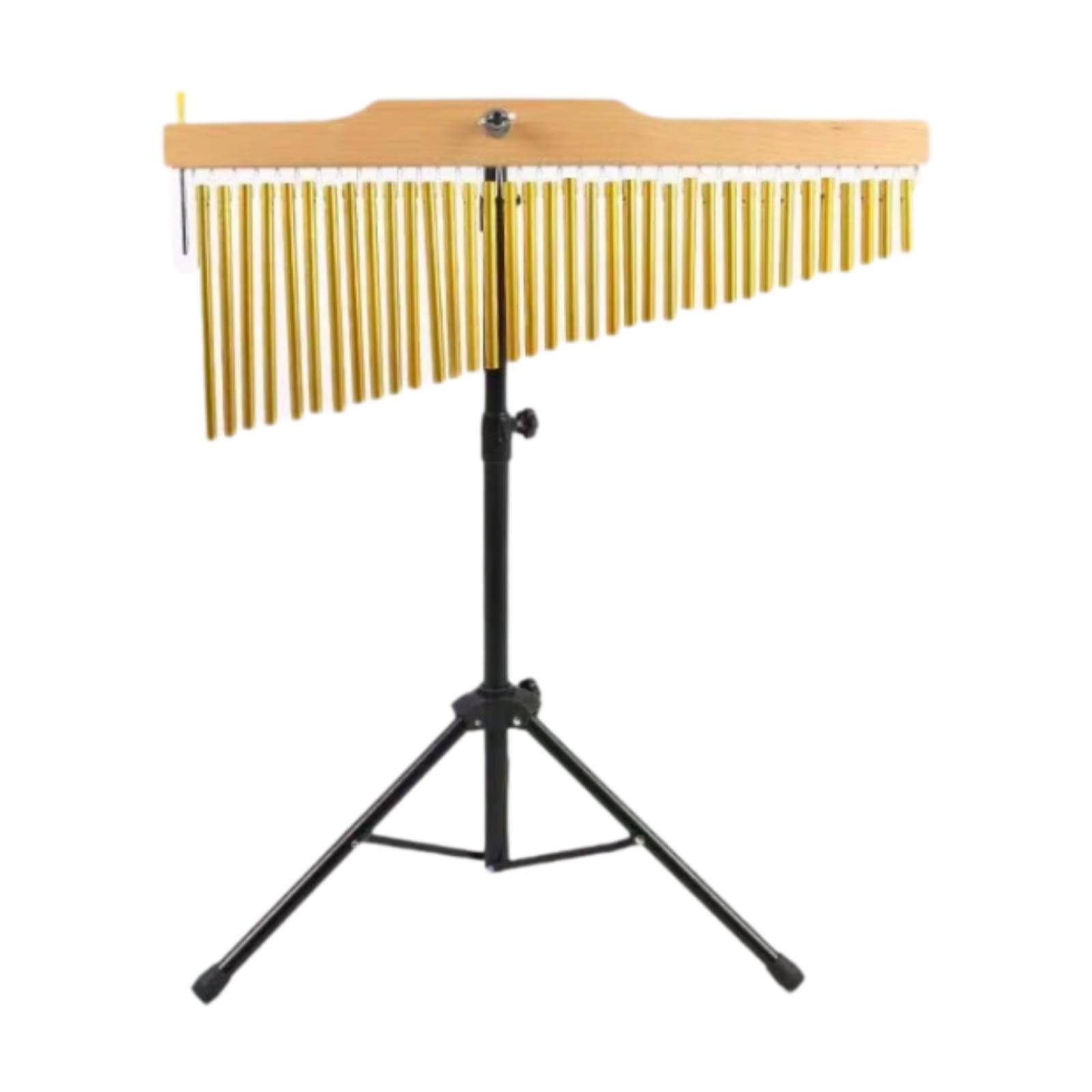 Glockenspiel Percussion, Musikalisches Schlaginstrument, Tragbarer, Verstellbarer Ständer, Stabiles Klassisches Glockenspiel, Einreihig für Aufführung, 36 Hinweis Black Rack