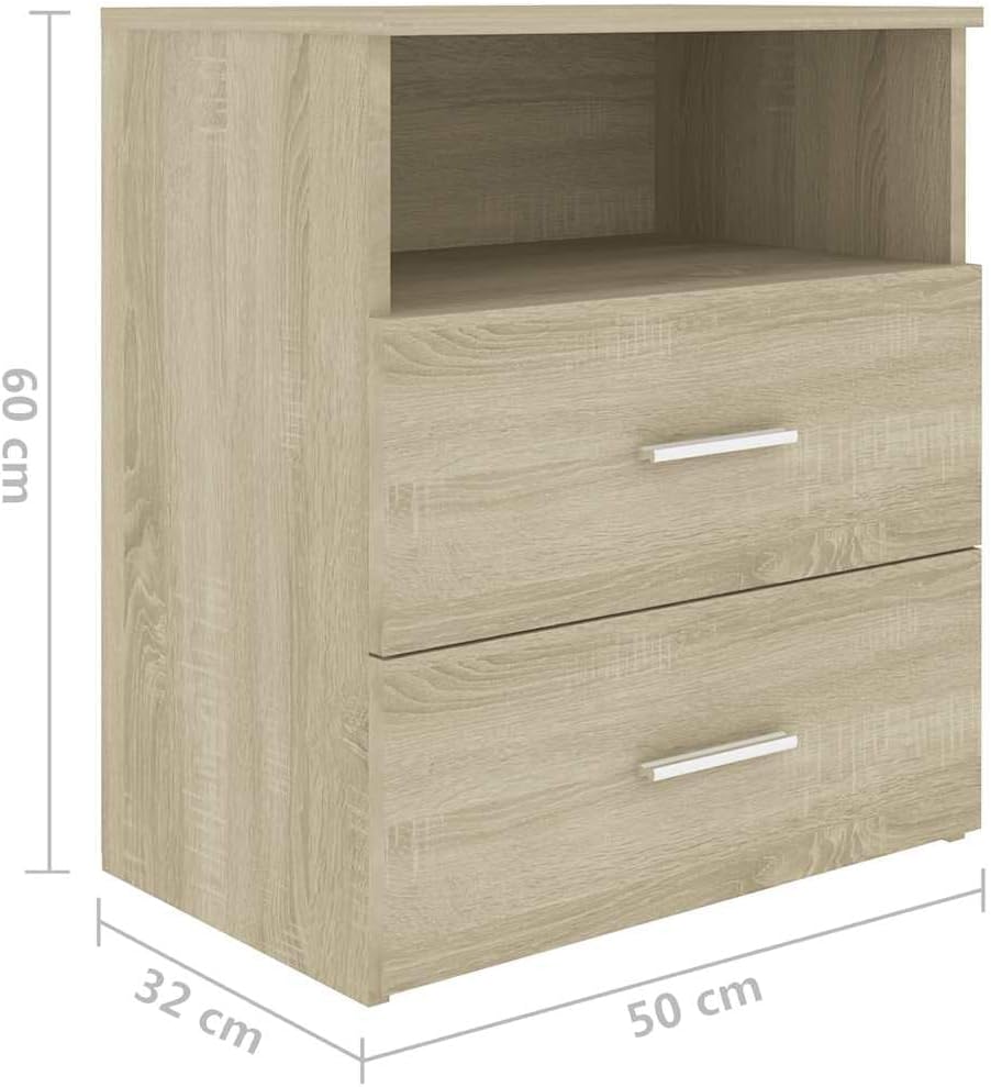Nightstand dimensions diagram