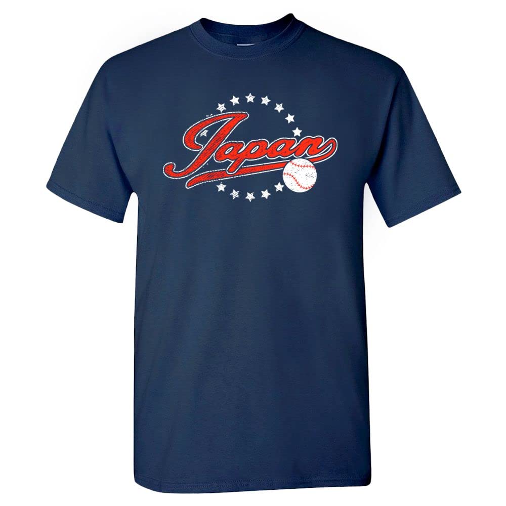 Baseball Vintage Team Men's Retro Fan Apparel, Japan - Navy Shirt, XXL