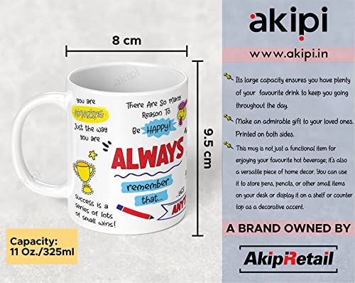 Image of Always Remember Motivational - Start Your Day With Positivity&Productivity,Stay Focused&Motivated With Inspirational Ceramic Coffee Mug 11Oz - Coworkers,Friends,&Family Arm283,325 Ml