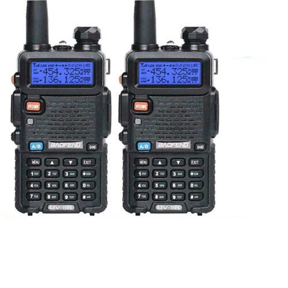 BF UV-5R 5-Watt Dual Band Two-Way Radio (144MHz-146MHz VHF & 430MHz-440MHz UHF) Includes Full Kit, Black