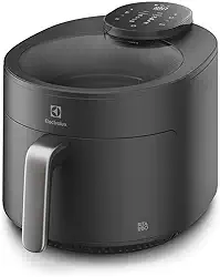Fritadeira Elétrica sem oleo com visor 360 Air fryer 5.1L digital potência 1500W Electrolux EAF170 Cinza 127v