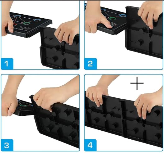 Image of Multifunctional Push Up Board Foldable Home Workout 16-in-1 Foldable Push Up Board with Anti-Slip Handles | Heavy-Duty Muscle Training Kit for Chest, Shoulders, Triceps & Back Pack of 1