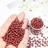 Bala&Fillic Dark Red Silver Lined Color 4mm Seed Beads About 1200pcs/100Grams in Bag, 6/0 Glass Craft Beads for Making Bracelet and Necklace (Dark Red Silver Lined) #2