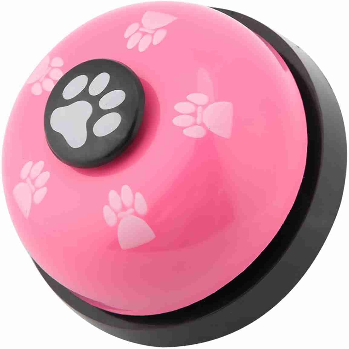 Iron Sturdy Cute Cartoon Pet Bell for Dog Cat Interactive Toy Your Pet Toy Easy Th BellPet BellCute BellIron BellInteractive Bell (Pink)