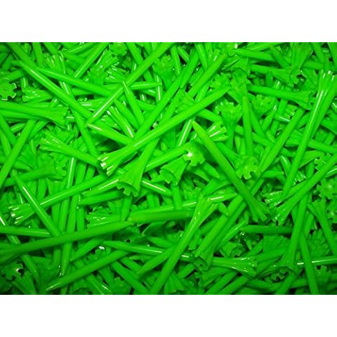 Champ Zarma Fly 3 1/4" Plastic Golf Tees - Lime Green - 100 Tees in Bulk Cover