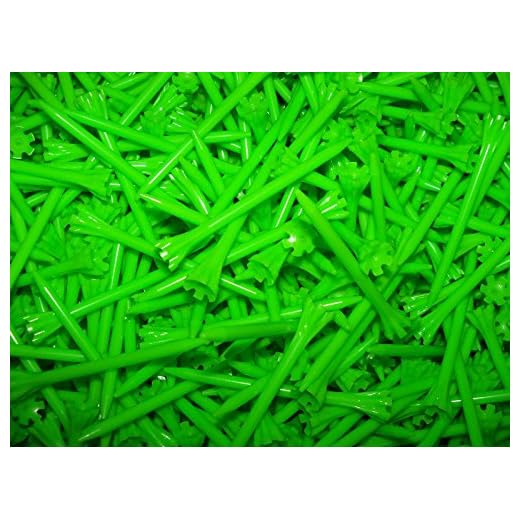 Champ Zarma Fly 3 1/4" Plastic Golf Tees - Lime Green - 100 Tees in Bulk