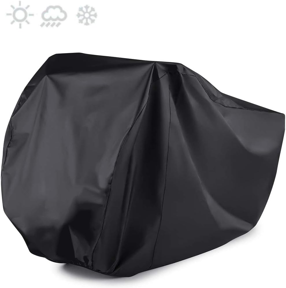 Maveek 190T Waterproof Cycle Bike Rain Cover for 1 Bike, Outside Storage Road Dirt Bike Covers Indoor Water Resistance Travel Transport Garage Shed Tent Winter Summer All Weather