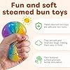 Glitter Dumpling Squishy,Dumpling Squishies,Glitter Dumpling Mystery Box,Colorful Dumpling Stress Balls Fidget,Jumbo Squishy Toy with Steamer Box,Soft Squeeze Decompression Dough (Rainbow Colors) #4