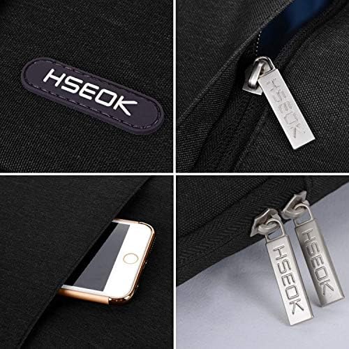HSEOK Laptop Sleeve 13.3 Inch Case Briefcase Compatible with MacBook Pro 14 inch 2021 M1 Pro/M1 Max A2442 and All Model of 13.3 Inch MacBook Air/Pro, XPS 13, Most Popular 13"-13.5" Notebooks, Black