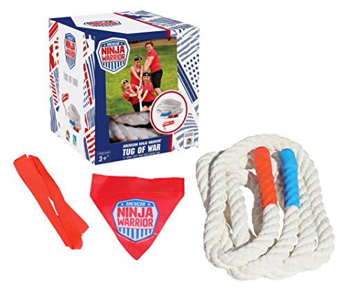 American Ninja Warrior Tug of War - 12ft Rope with Team Colored Handles