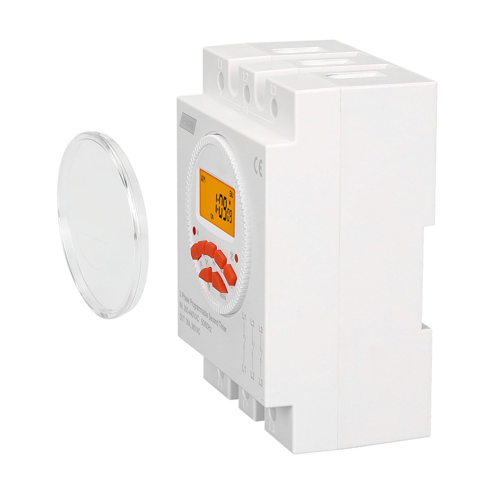 Kavolet Interruttore Timer Trifase Interruttore di Controllo del Tempo Trifase Timer Programmabile Display LCD Retroilluminato HD 28 Programmi On Off 12 Backu