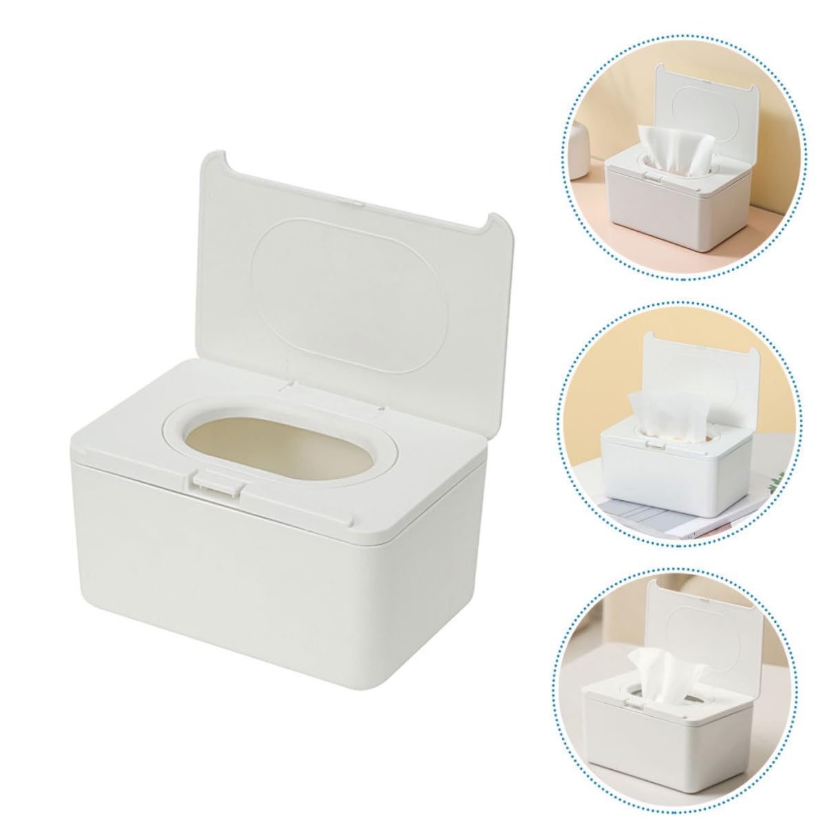 SUPVOX 2 Dispenser Salviette Ricaricabile Contenitore per Salviettine Umidificate Portatile e Facile Design e Resistente Adatto per Bagno