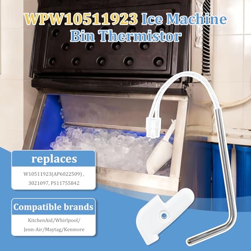 Upgraded Version Stainless Ice Maker Bin Temperature Sensor (Replaces W10511923) WPW10511923 Compatible with Whirlpool 3021097 AP6022509 PS11755842 for KitchenAid, Kenmore Ice Maker Bin Temp Sensor by Obida - Used condition - Image 4
