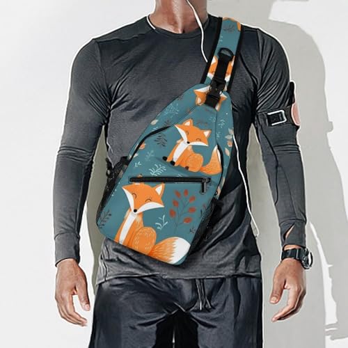 Morrales deportivos cruzados con estampado de zorro miniatura 7