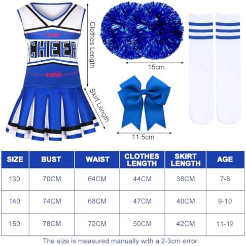 Cheerleaderkostuum voor kinderen, cheerleaderkostuum voor dames Cheerleaderkostuum voor kinderen, cheerleaderkostuum voor dames