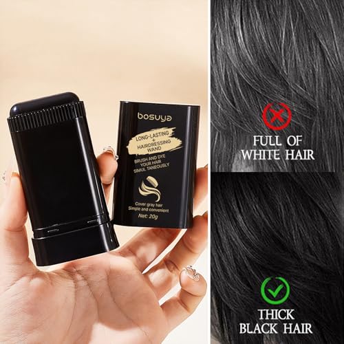 Image of 3 Pack Instant Root Touch-Up Stick(Black+Coffee+Brownish Black): 2-in-1 Temporary Hair Color Comb Set for Gray Coverage, Washable in One Shampoo & Gentle