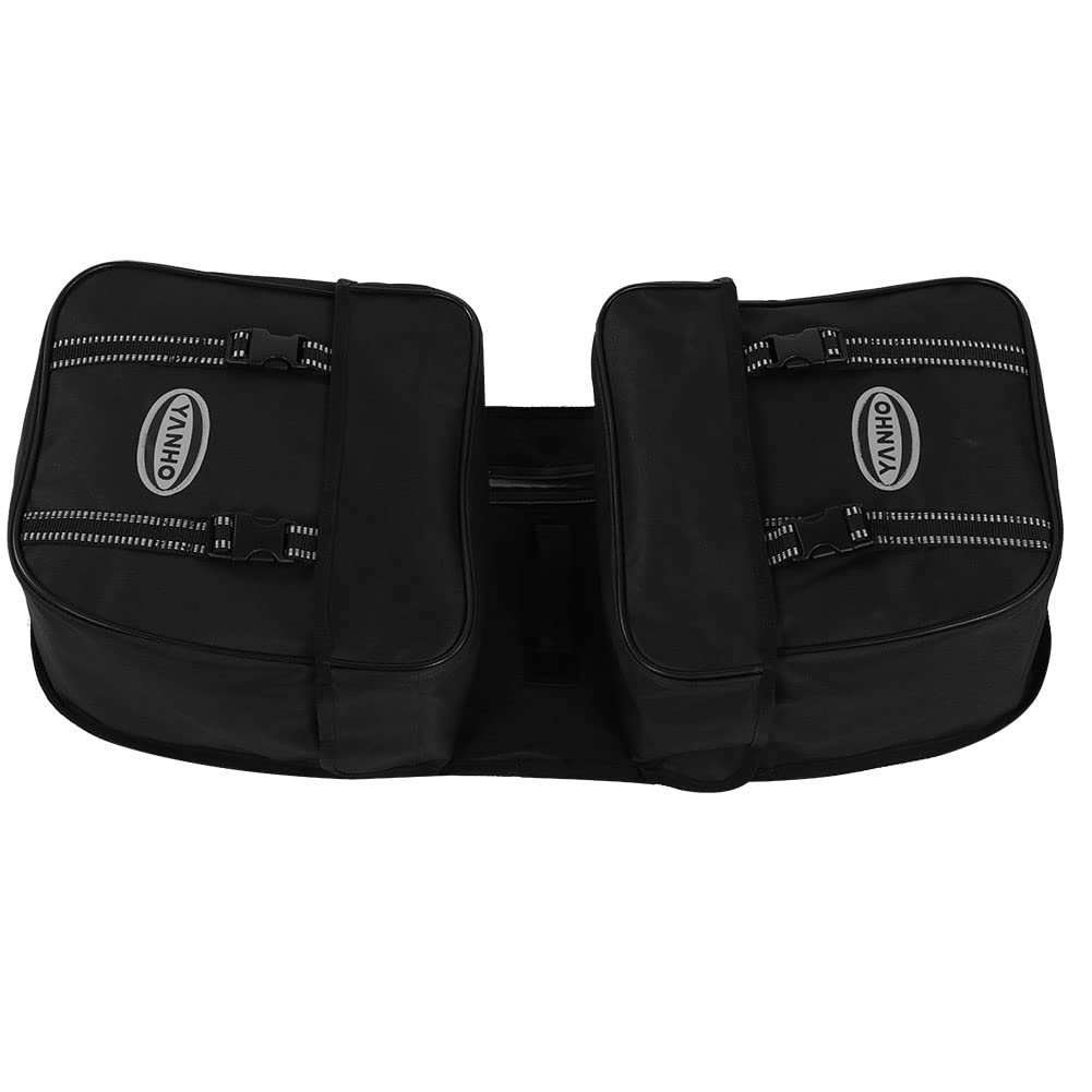 Borsa Bici Posteriore Impermeabile - Doppia Sacca In Tela Cerata Verde - Foto 7