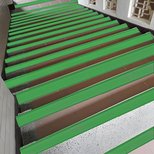 Protector de borde de escalera autoadhesiva de goma de 1 m para exterior 8