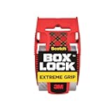 Box Lock Packing Tape, Clear Packaging Tape, Extreme Grip Box Tape for Holiday Shipping, 1.88 in x 1000 in, 1 roll, Dispenser Included