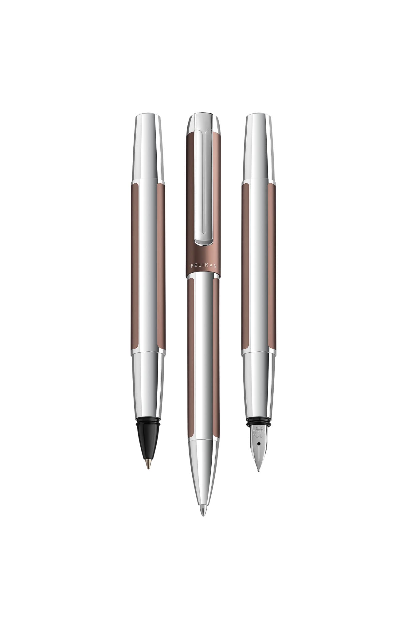 Pelikan Kugelschreiber Pura K40, Mokka, hochwertiger Drehkugelschreiber im Geschenk-Etui, 822817