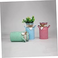 Vista 2 de GANAZONO Maceta de hierro hecha a mano fina, decoración rústica, macetas decorativas