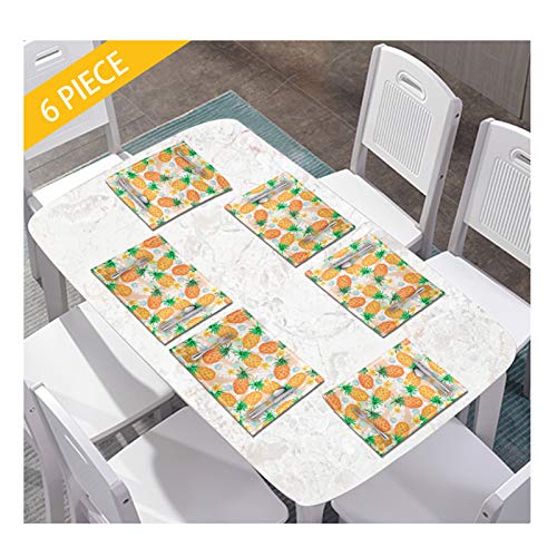 Doginthehole T-BBC0009D26-6-25 Brown Table Mats Floral Table Pads thumb #5