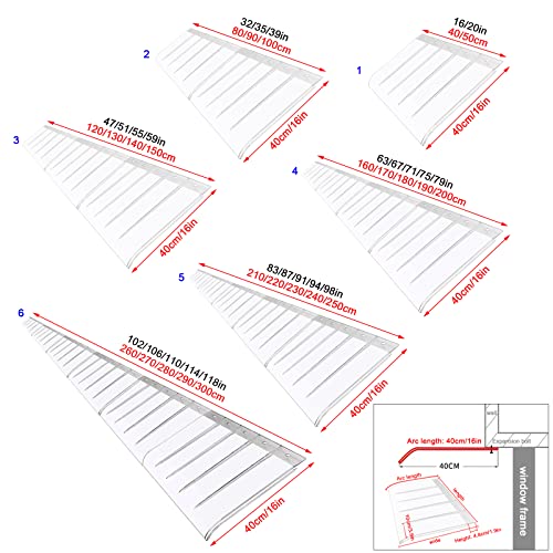 Auvent de porte en polycarbonate durable marquise de prestige pour entrée